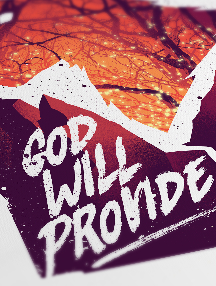 God will provide poster design