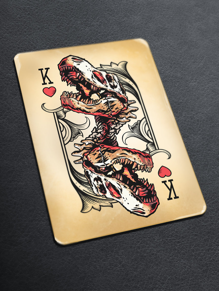 King of hearts playing card design